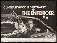 2s012 ENFORCER linen British quad '76 best c/u of Clint Eastwood as Dirty Harry by Bill Gold!