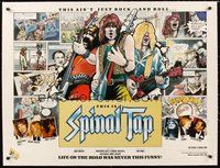 2s020 THIS IS SPINAL TAP linen British quad '84 cool completely different comic strip style art!