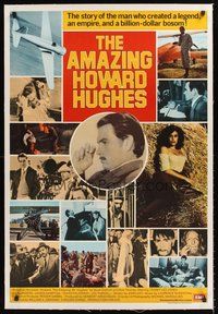 2s029 AMAZING HOWARD HUGHES linen English 1sh '77 Tommy Lee Jones in the title role, cool montage!