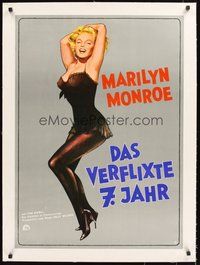 2s065 SEVEN YEAR ITCH linen German R70s Billy Wilder, full-length art of sexy Marilyn Monroe!