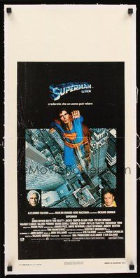 2s152 SUPERMAN linen Italian locandina '79 hero Christopher Reeve, Gene Hackman, Marlon Brando