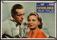 2s165 CASABLANCA linen Italian photobusta R62 best close up of Humphrey Bogart & Ingrid Bergman!