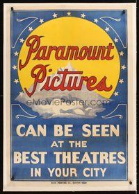 2s494 PARAMOUNT PICTURES linen 1sh '15 classic image of studio logo atop soaring mountain!