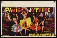 2t387 PARIS JE T'AIME Belgian '62 Julie Estrelle, cool art of sexy dancers, night life in France!