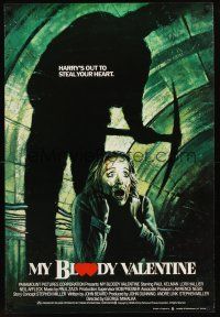 2t264 MY BLOODY VALENTINE English 1sh'81 bloody gas mask, there's more than 1 way to lose your heart
