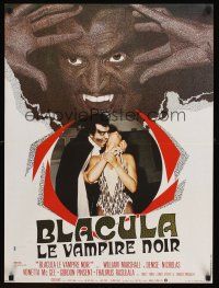 2t466 BLACULA French 23x32 '72 black vampire William Marshall is deadlier than Dracula!