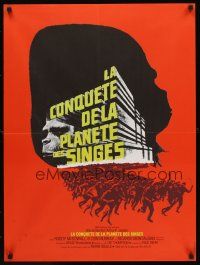 2t469 CONQUEST OF THE PLANET OF THE APES French 23x32 '72 Roddy McDowall, the revolt of the apes!