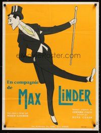 2t483 LAUGH WITH MAX LINDER French 23x32 '63 En compagnie de Max Linder, French comedic genius!