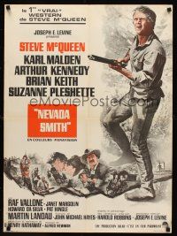 2t488 NEVADA SMITH French 23x32 '66 cool different image of Steve McQueen with rifle!