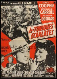 2t489 NORTH WEST MOUNTED POLICE French 23x32 R50s Cecil B. DeMille, Gary Cooper, Madeleine Carroll