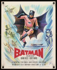 2t500 BATMAN French 15x21 '66 DC Comics, great artwork of Adam West by Boris Grinsson!