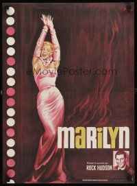 2t515 MARILYN French 15x21 R82 great sexy full-length image of young Monroe, plus Rock Hudson too!