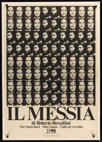 2t398 IL MESSIA Italian 1sh '75 directed by Roberto Rossellini, cool design by Giulio C.!