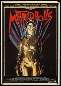 2t399 METROPOLIS Italian 1sh R84 Fritz Lang classic, great art of female robot by Nikosey!