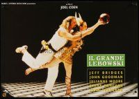 2t403 BIG LEBOWSKI Italian photobusta '98 Coen Brothers, Jeff Bridges bowling w/Julianne Moore!