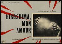 2t406 HIROSHIMA MON AMOUR Italian photobusta '59 Alain Resnais classic, Riva, Eiji Okada!
