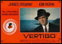 2t413 VERTIGO Italian photobusta R96 Alfred Hitchcock classic, James Stewart, art by Saul Bass!