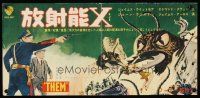 2t541 THEM Japanese 10x20 '54 classic sci-fi, cool horror art of giant bugs terrorizing people!