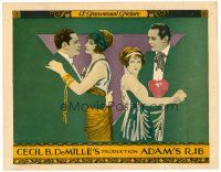 2t105 ADAM'S RIB LC '23 Cecil B DeMille, two couples decopaged against Art Nouveaux baxkground!