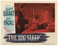 2t109 BIG SLEEP LC #6 '46 Humphrey Bogart looks at sexy Lauren Bacall & unconscious Martha Vickers!