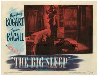 2t110 BIG SLEEP LC #7 '46 Humphrey Bogart points gun at fallen man, directed by Howard Hawks!