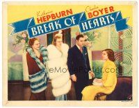 2t113 BREAK OF HEARTS LC '35 Charles Boyer & society women stare at pretty Katharine Hepburn!