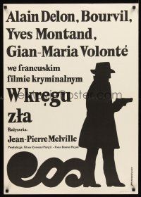 2t439 RED CIRCLE Polish 23x33 '73 Jean-Pierre Melville's Le Cercle Rouge, art by Mlodozeniec!