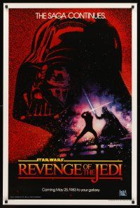 2t250 RETURN OF THE JEDI teaser 1sh '83 Lucas classic, Struzan art, Revenge of the Jedi!