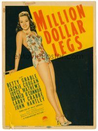 2t181 MILLION DOLLAR LEGS mini WC '39 Betty Grable showing her Lloyds of London insured legs!