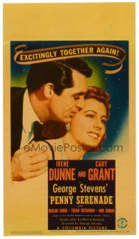 2t183 PENNY SERENADE mini WC '41 romantic close up of Cary Grant & pretty Irene Dunne!