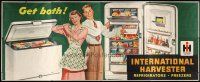 2w065 INTERNATIONAL HARVESTER billboard poster '50s get both the refrigerator and the freezer!