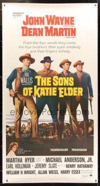 2w297 SONS OF KATIE ELDER linen 3sh '65 Martha Hyer, great line up of John Wayne, Dean Martin & more