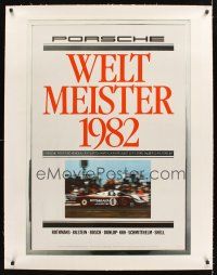 2w229 PORSCHE WELT MEISTER 1982 linen German 30x40 '82 Le Mans World Championship car racing!