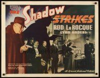 2w027 SHADOW STRIKES style B 1/2sh '37 close up of Rod La Rocque in title role with gun!