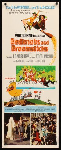 2w037 BEDKNOBS & BROOMSTICKS insert '71 Walt Disney, Angela Lansbury, great cartoon art!