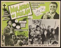 2w189 MIRACLE IN MILAN Mexican LC '51 Vittorio De Sica's Miracolo a Milano, angry gang w/clubs!