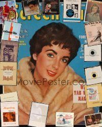 2x020 LOT OF 19 MISCELLANEOUS ITEMS '50s-00s magazines, lobby cards, programs, pressbooks & more!
