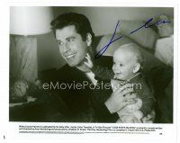 2x273 JOHN TRAVOLTA signed 8x10 REPRO still '00s close up with baby from Look Who's Talking!