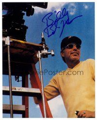 2x255 BILLY BOB THORNTON signed color 8x10 REPRO still '00 great c/u by movie camera on the set!