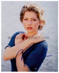 2x284 MICHELLE WILLIAMS signed color 8x10 REPRO still '00s close up of the sexy blonde actress!