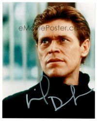 2x302 WILLEM DAFOE signed color 8x10 REPRO still '01 great close portrait of the intense star!