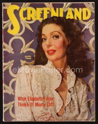 2x121 SCREENLAND magazine May 1950 portrait of pretty Loretta Young in Key to the City!