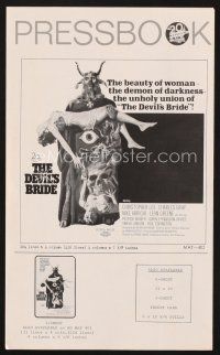2x183 DEVIL'S BRIDE pressbook '68 the union of the beauty of woman and the demon of darkness!