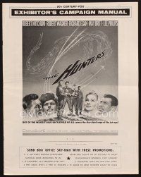2x194 HUNTERS pressbook '58 jet pilot drama, Robert Mitchum & Robert Wagner, May Britt!