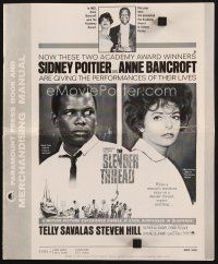2x219 SLENDER THREAD pressbook '66 Sidney Poitier keeps Anne Bancroft from committing suicide!