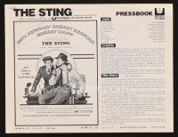 2x223 STING pressbook '74 best artwork of con men Paul Newman & Robert Redford by Richard Amsel!