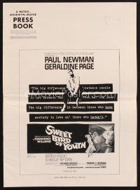 2x226 SWEET BIRD OF YOUTH pressbook '62 Paul Newman, Geraldine Page, from Tennessee Williams play!