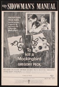 2x236 TO KILL A MOCKINGBIRD pressbook '62 Gregory Peck, from Harper Lee's classic novel!