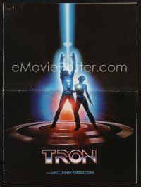 2x247 TRON pressbook '82 Walt Disney sci-fi, Jeff Bridges in a computer, cool special effects!