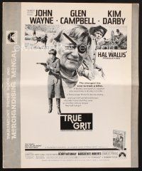 2x249 TRUE GRIT pressbook '69 John Wayne as Rooster Cogburn, Kim Darby, Glen Campbell
